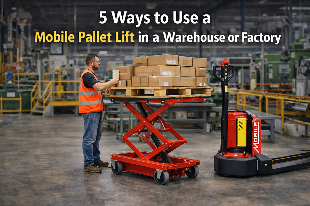 5 Ways to Use a Mobile Pallet Lift in a Warehouse or Factory