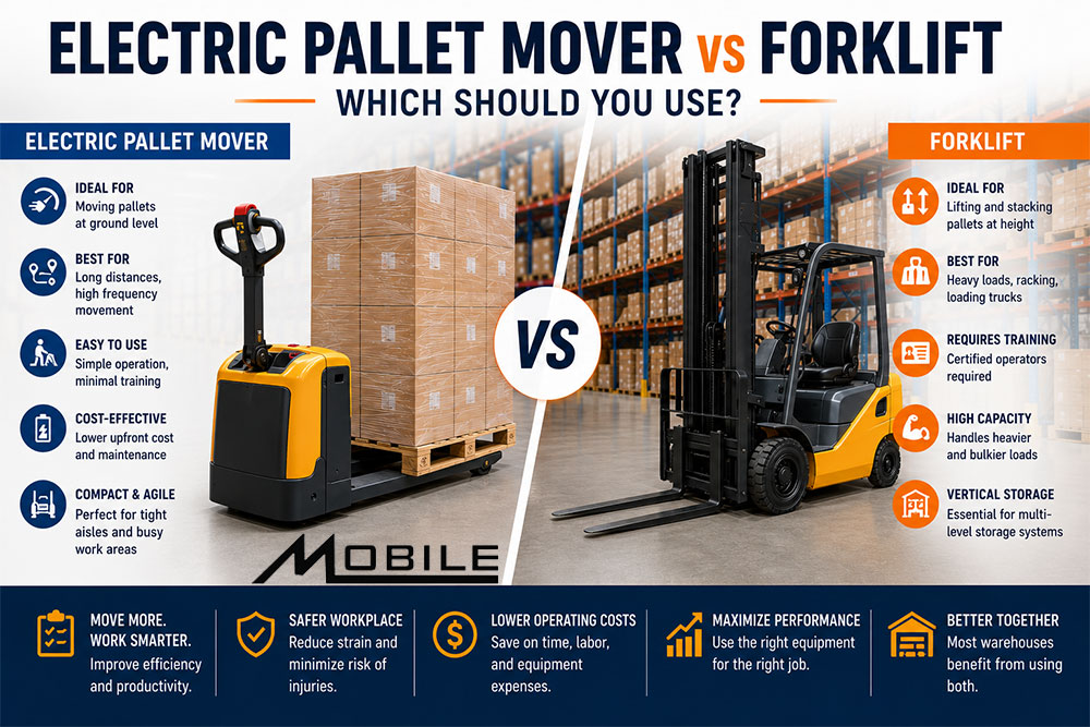 Electric Pallet Mover vs Forklift