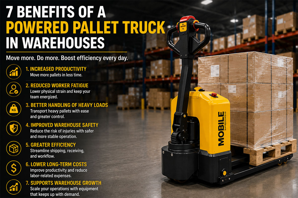 7 Benefits of a Powered Pallet Truck in Warehouses