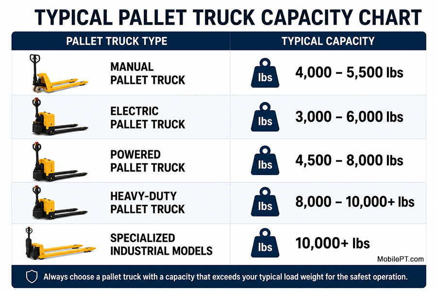 Typical Pallet Truck Capacity