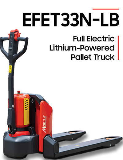 Full Electric Lithium-Powered Pallet Truck (EFET33N-LB) Full Electric Lithium-Powered Pallet Truck (EFET33N-LB)