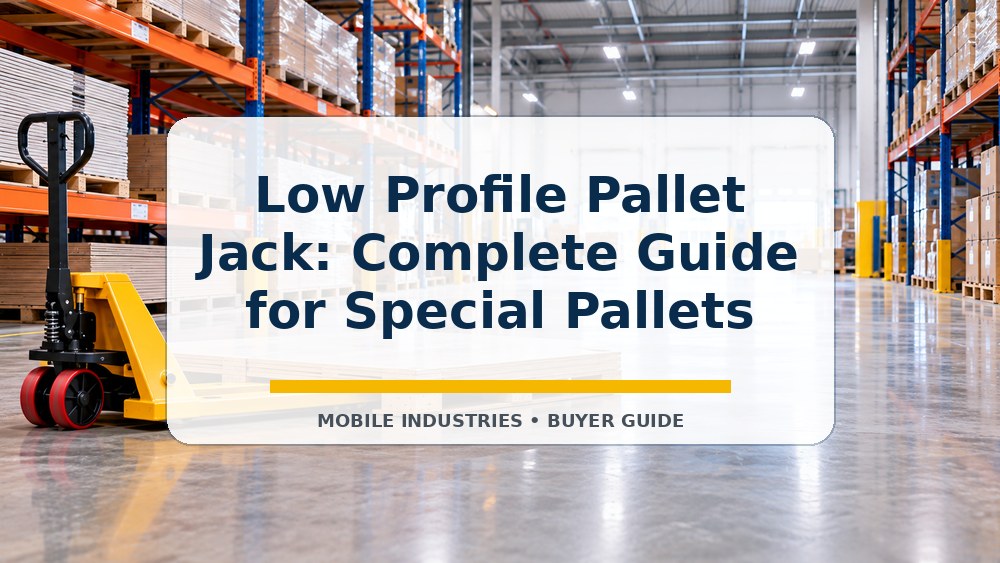 Low Profile Pallet Jack: Complete Guide for Special Pallets